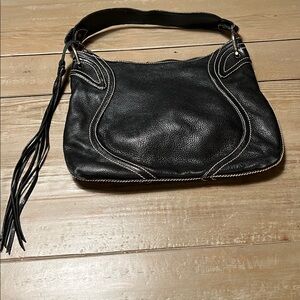 Chic Black Leather Shoulder Bag